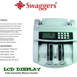 SWAGGERS Automatic Cash Counting Machine with Fake Detection & Updated for All New Notes Note Counting Machine image 2
