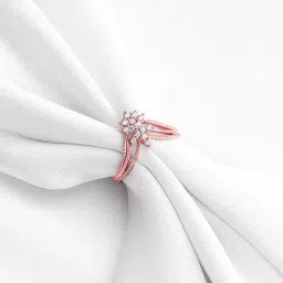 925 Silver Rose Gold Fleur-De-lis Ring for Women Sterling Silver Cubic Zirconia Rhodium Plated Ring-image-73