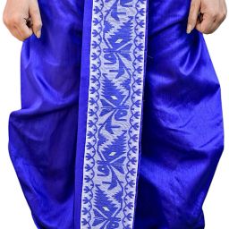 GOURI COLLECTIONS Ready To Wear Pant System Jamdani Border Embellished Men Dhoti-picture-16