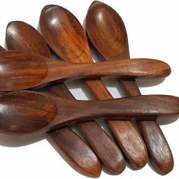 Handmade Wooden Condiments Masala/Spice Spoon Ice-Cream Sugar Salt , Honey Spoons Small Spoons Wooden Sugar Spoon Set-image-35