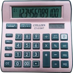 CT-513WT Citllzen CT-513WT 12 Disits large display, 112 Steps Check, Plastic keys Desktop Basic Calculator-20