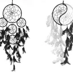 Natural Feather Small Dream Catcher Hanging for Cars/Rooms (3 inch) - for Positive Energy and Protection Steel, Feather Dream Catcher-image-37