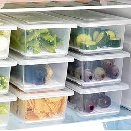 Plastic Fridge Box Freezer Containers Food Dry Fruit Vegetables 1.5L Storage Basket-29