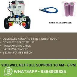 mechanic37 Obstacles Avoiding and Fire Fighter Robot For Engineering Project (Ready To Use) Educational Electronic Hobby Kit image 5