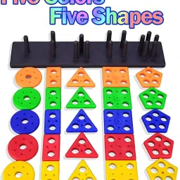 gamloid Top Sale Geometrics Square Educational Learning Toys Sorter Stacking Block Game image 3