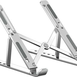Buyab factory Aluminum Alloy Adjustable Portable Foldable Laptop Stand bol-laptop-stand keyboard stand with laptop holder Aluminium Floor and Desk Stand Rotatable Laptop Stand with Adjustable Height Compatible with Universal Laptops-picture-31