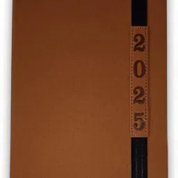 2025 Journal Executive Monthly Planner |Sunday Half Page|Elastic Lock|21X15X3 CM A5 Diary Ruled 330 Pages-23