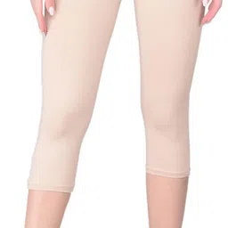 comfort lady Regular fit capri for women and girls Women Beige Capri-picture-38