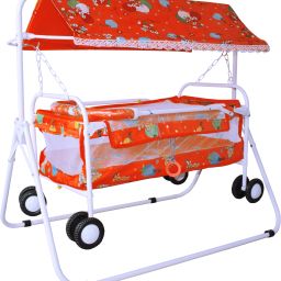 Baby jhula New Born Comfort Baby Cradle, baggi Crib/palna (J6) Bassinet-5