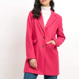 Wool Solid Coat For Women-image-21