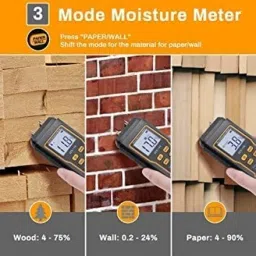real instruments Wood Moisture Meter HY-16 4 Pin Damp Meter Detector With 3 Modes Backlight LCD HY-16 Pin-Type Digital Moisture Measurer image 4