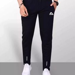 Men Solid Blue Track Pants-image-29