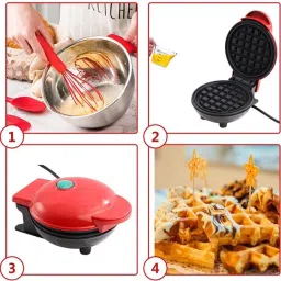 ameedarshan Mini Waffle Maker Machine Pie Press Grill Convenient Waffle Maker, Waffle Maker image 3