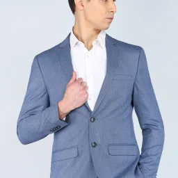Men Self Design Single Breasted Formal Blazer-picture-13