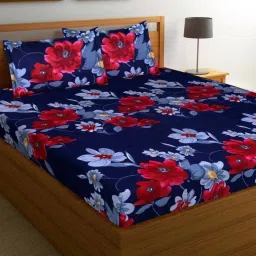 204 TC Microfiber Double Floral Flat Bedsheet-picture-15