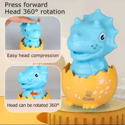 littlepaws Happy Dinosaur Interactive Baby Toy, 360-Degree Rotating Head, Press-n-Go Motion image 2