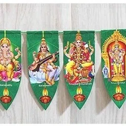 2PC God photo Printed Mango Leaf Torana for Door Toran-image-11
