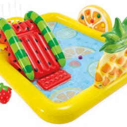 Fun'N Fruity Outdoor Inflatable Kiddie Pool Water Play Center with Water Slide Inflatable Swimming Pool, Pool Accessory, Infatable Ball-20