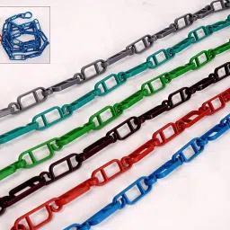 Plastic Chain Rope Hanging Clothes Multifuctional Hanger Set of 3 (Multicolor) Plastic Shirt Pack of 3 Hangers For Shirt-image-67