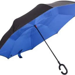 neroxa Double Layer Inverted Reversible No Drip Umbrella with C Shape Handle Newest Windproof Reverse Folding Outdoor Car Umbrella for Women & Men - Multi Color & Fancy Printed Design Umbrella image 2