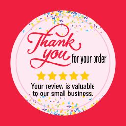 3.8 cm Thank you for your Order" Review stickers ,Self Adhesive Sticker (Pack of 100) Self Adhesive Sticker-image-59