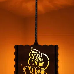 Shrikrishna Ceiling light With Bulb Hanging Lamp For Home Décor Pooja Ghar Pendants Ceiling Lamp-image-6