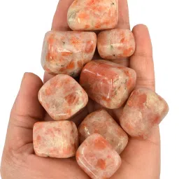100% Natural Crystal New-134-Sunstone Superior-Tumble-stone-100gm Regular Asymmetrical Crystal Stone-image-21