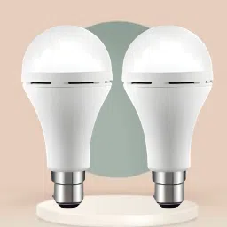 Emergency 15W Inverter LED Bulb with 1200mAh Rechargeable Battery Pack of 2 A370 4 hrs Bulb Emergency Light-2