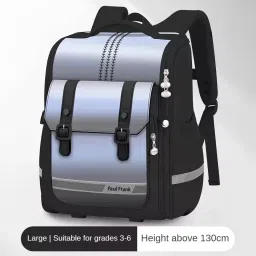 New Gradient 3D Square Backpack for Elementary Students Stylish & Functional School Bag-image-25