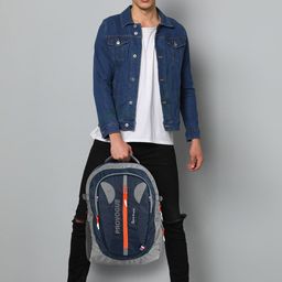 Provogue Colourblocked Backpack with Reflective Strip image 2