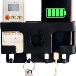 M/S DSNS Multi purpose Wall Stand with Key chain & Remote Holder | Black 1 Pies Mobile Holder-picture-23