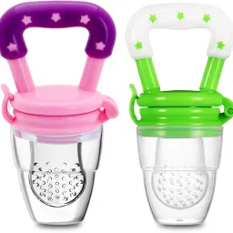 Silicone Food/Fruit Nibbler with Extra Mesh, Soft Pacifier Feeder-6