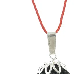 5 Mukhi Rudraksh spiritual Religious Pendant with Thread For Men/Women Silver Beads Wood, Alloy Pendant Set-image-67