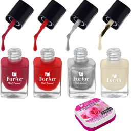 Perfect Stay Trendy Safe & Fast Dry ,Nail Art ,Glossy Finish Nail Polish Combo-image-96