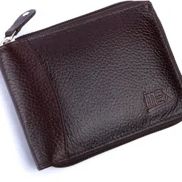 Men Casual Brown Genuine Leather RFIDWallet - Mini-image-30