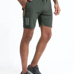 Solid Men Dark Green Casual Shorts-image-70