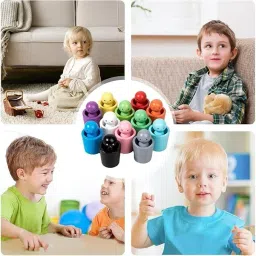 bestie toys Kids Peg Dolls in Cups,Toddler Color Matching Game - Toddler Color Matching Toys image 4