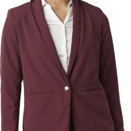 Women Solid Single Breasted Formal Blazer-image-75