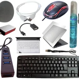 ANJO Wired Keyboard-Wired Mouse-Wrist Pad-Hub 2.0-3in1 Cleaner-OTG C&M-Ext-LED-Skin Combo Set-image-1
