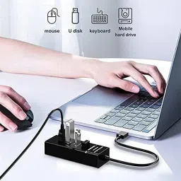 WEFLY 4 Port USB Hub 3.0 Adapter Cable with 5Gbps Speed, Laptop, PC Computers USB Adapter image 4