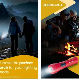 bajaj Raftaar Mini 1 Watts Led Red Rechargeable Torch-02 Torch image 4