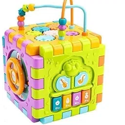 6 Sides Centre Activity Cube Montessori Preschool Sensory Toy(Multicolor)-22