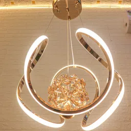 Modern LED Chandelier with Crystal Accent | Ceiling Light for Home Pendants Ceiling Lamp-picture-28