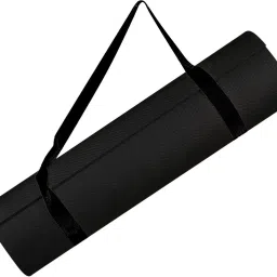 Yoga Mat with Strap Belt Eva Material for Workout & Fitness Soft Material Black 4 mm Yoga Mat-image-54