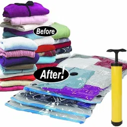 5Pack Vacuum Compression Storage Bags With Pump,Space Saver Sealer Bag M270 Travel Storage Vacuum Bags-image-5