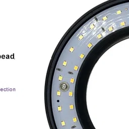 Wanzhow Presenting a New Lightweight & Adjustable 26cm Dimmable LED Studio Camera Ring Light Phone Video Light Lamp Selfie Ring Video Ring Light for Photography, Video Shooting, Streaming, YouTube Compatible with Camera, Android and iOS Devices WITH HIGH QUALITY BRIGHTNESS FLASH LIGHT Ring Flash image 2