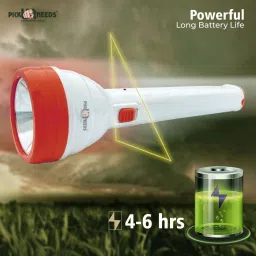 make ur wish 50W Emergency Rechargeable LED With Long Range Side Tube Search Torch Light With 8 hrs Torch Emergency Light image 3