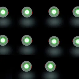 d'mak D’Mak™ 1 Watt LED COB/Spot Light/Button Light (Green) Round Driver Included pack of 10 Recessed Ceiling Light Ceiling Lamp-picture-1
