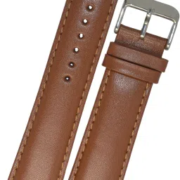Surufashion U122 Plain Padded Ogive Tip 24 mm Genuine Leather Watch Strap-40