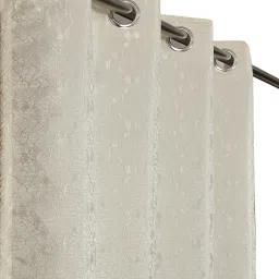 153 cm (5 ft) Jacquard Room Darkening Window Curtain Single Curtain-image-12